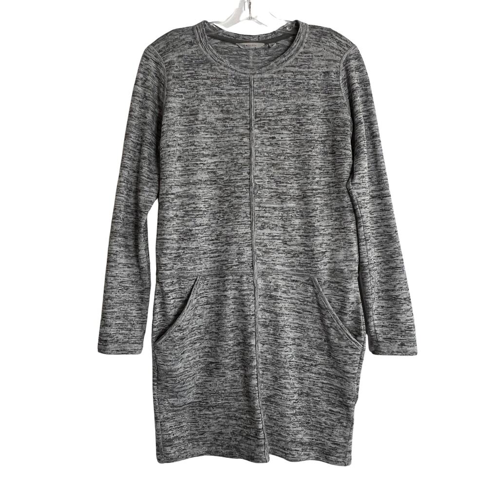 Athleta Destiny Techie Tunic Grey Heather Womens Small Long Sleeve Athleisure